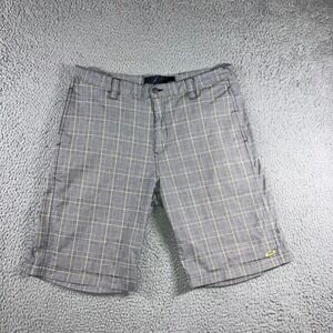 Oakley Shorts Men 36 Plaid Golf Flat Front Logo‎ Casual Preppy Outdoor Athletic